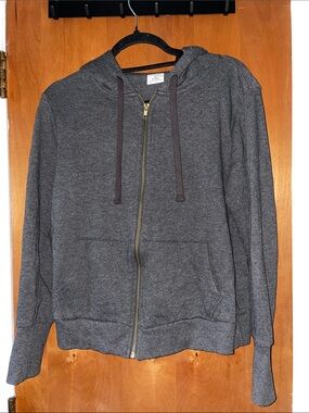 Cielo Dark Gray Zip-Up Utility Hoodie Jacket